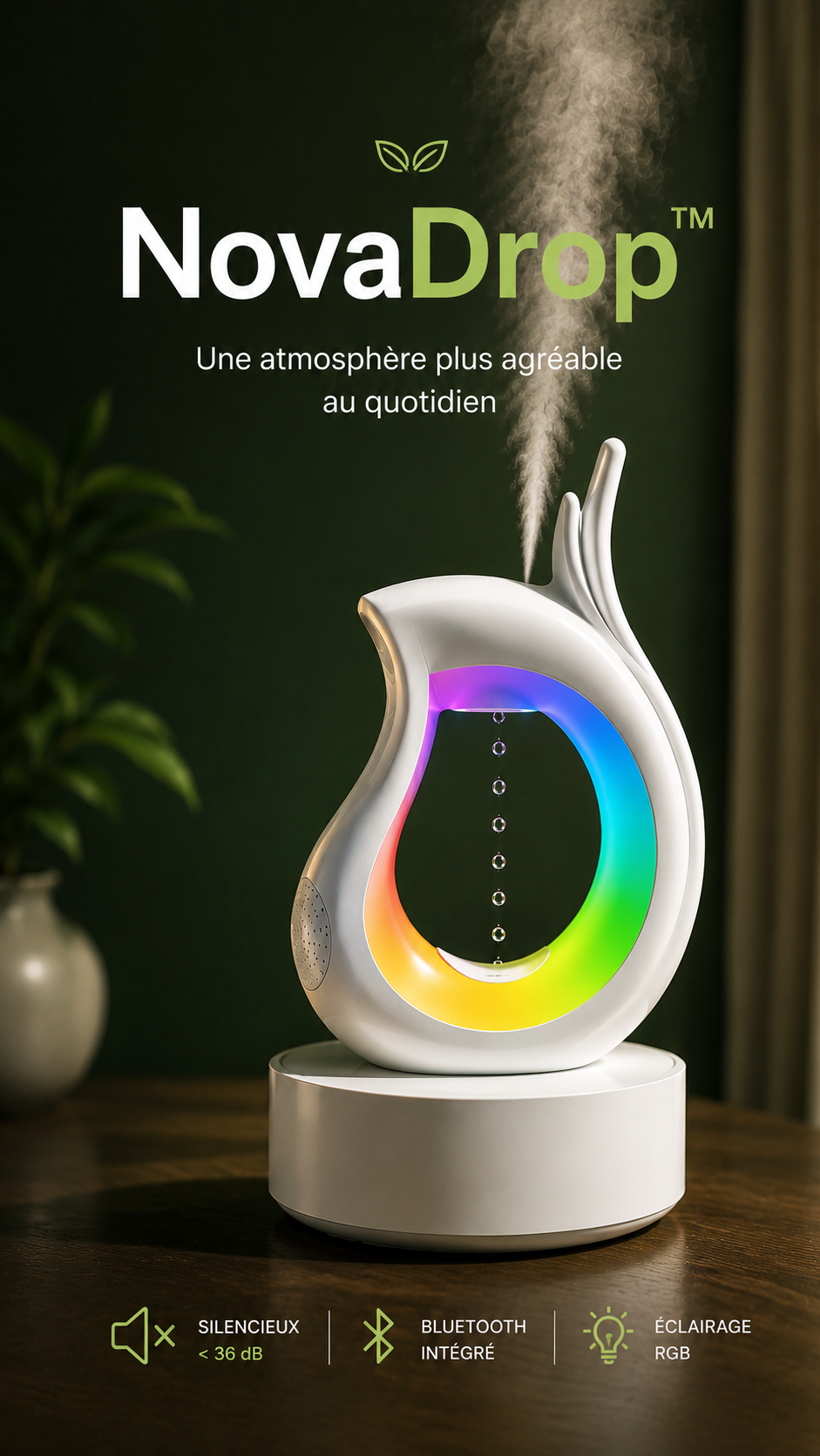 Humidificateur Anti-Gravity NovaDrop™